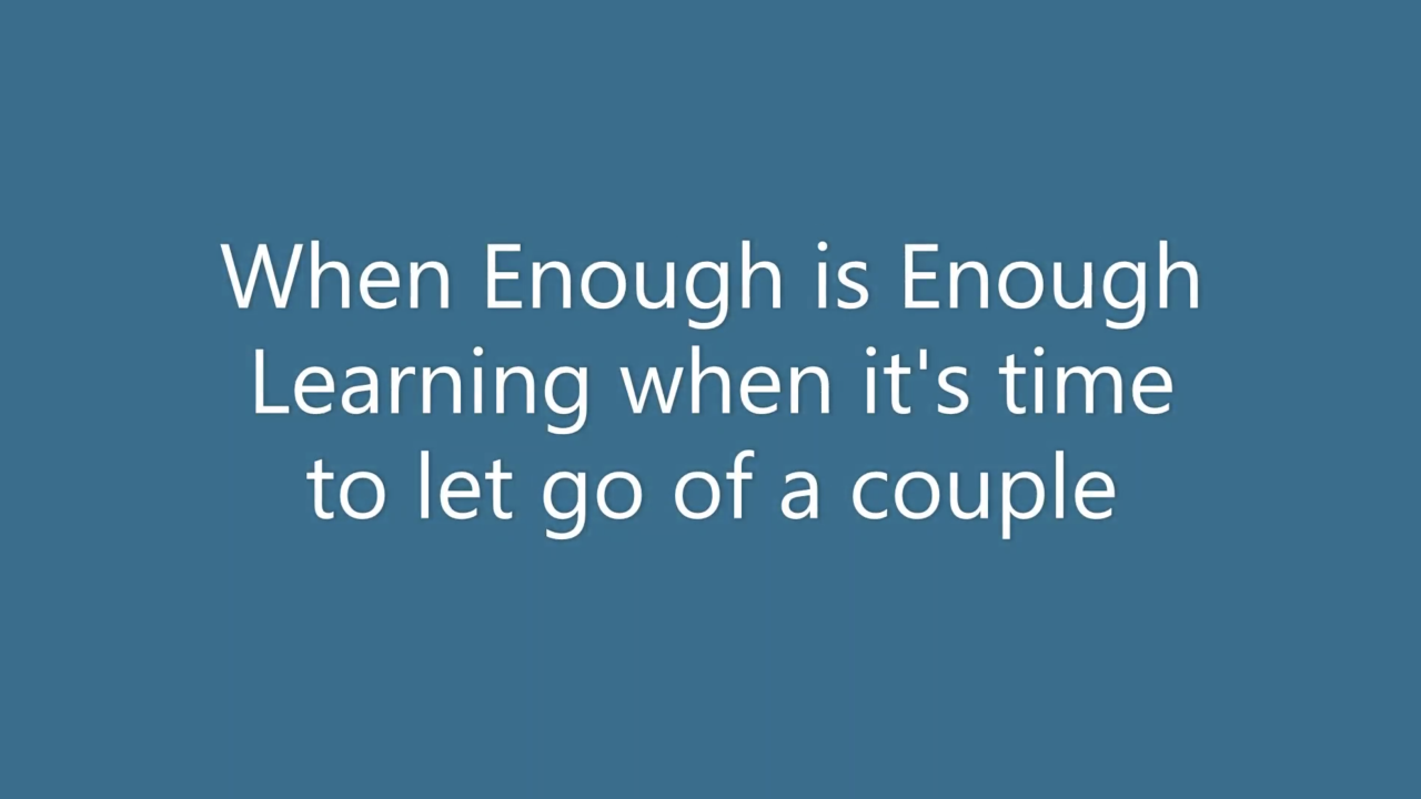 When Enough is Enough RECORDING