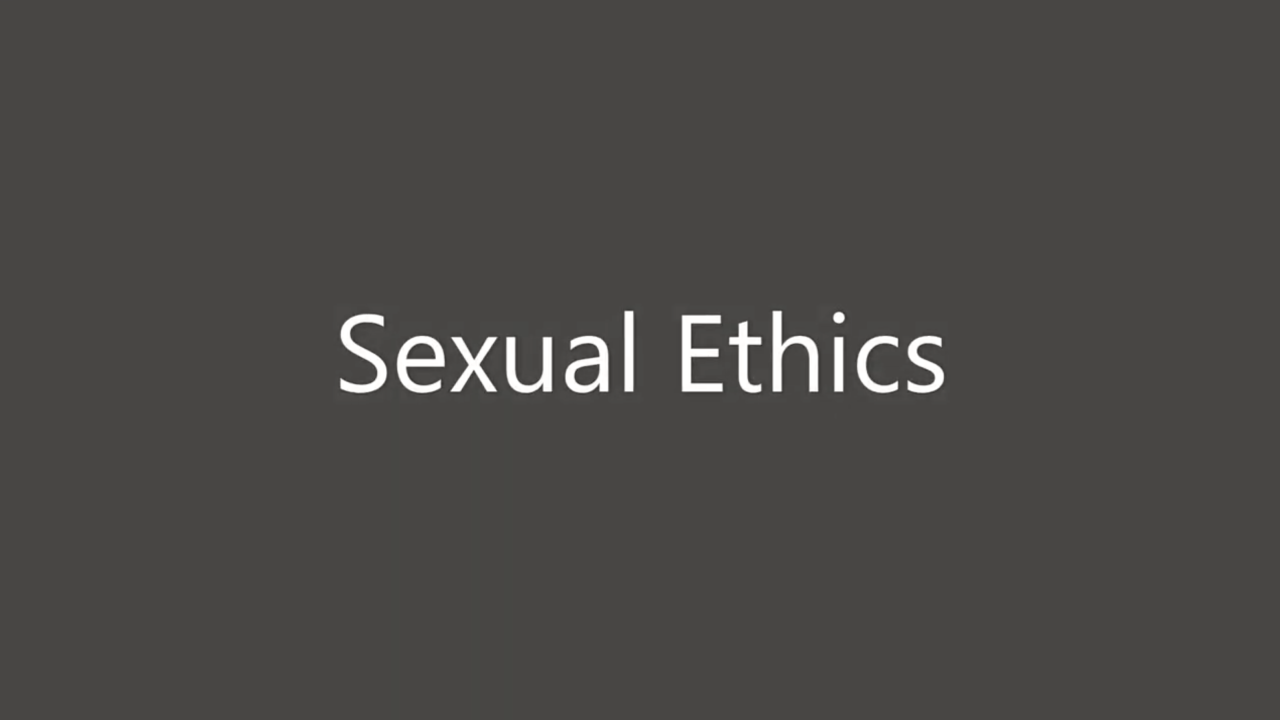 Sexual Ethics RECORDING